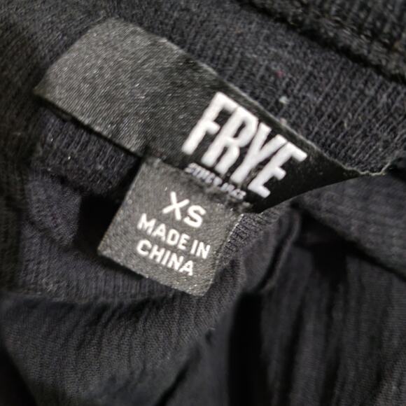 Frye Easy Button Front Dress Black Midi Minimalist Tank Jersey Pockets Rayon XS - Picture 8 of 16